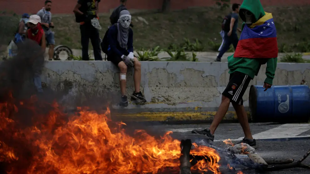 Protestas en Caracas, en una imagen de archivo.