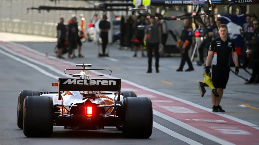 Fernando Alonso durante el Gran Premio de Rusia.