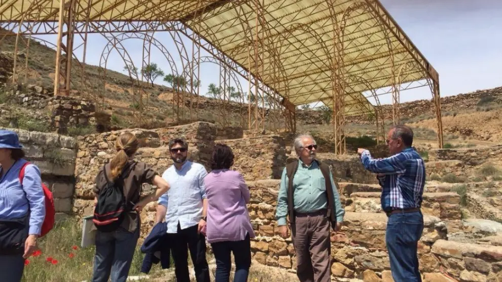 Técnicos de Patrimonio han visitado este martes el yacimiento de Bílbilis.