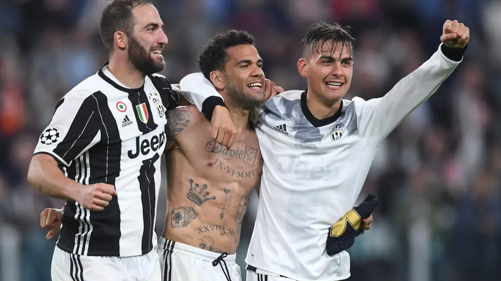 Jugadores del Juventus celebran la victoria ante el Mónaco.