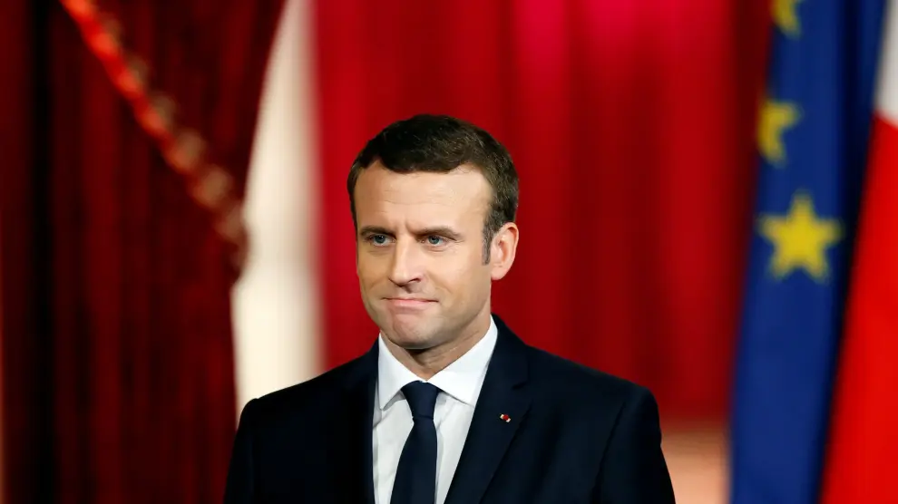 Emmanuel Macron en su ceremonia de toma de posesión