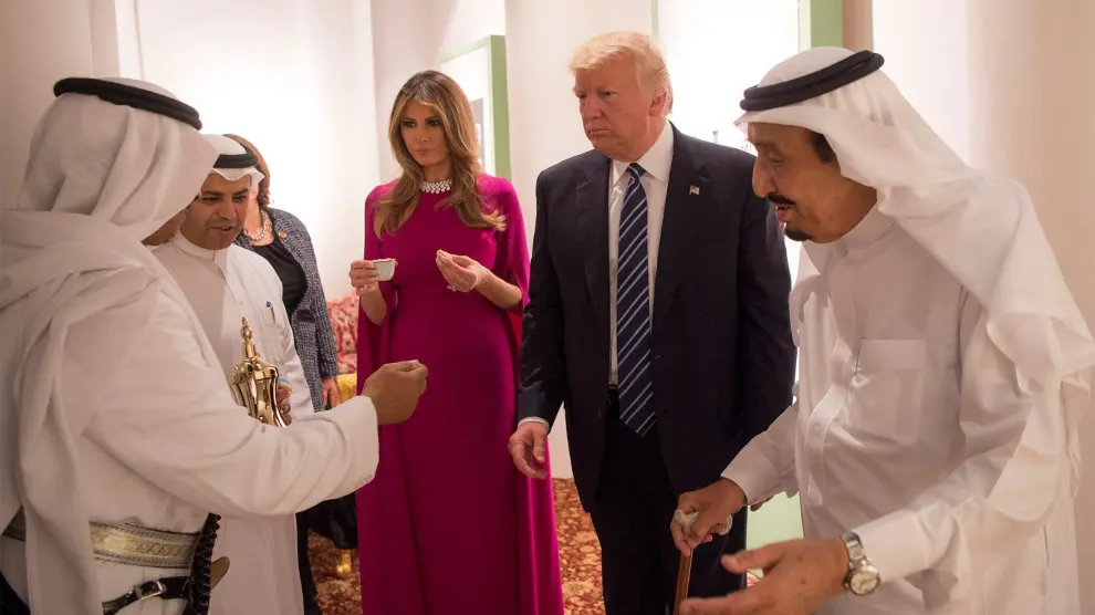 Los Trump, en Arabia Saudí antes de partir a Israel.