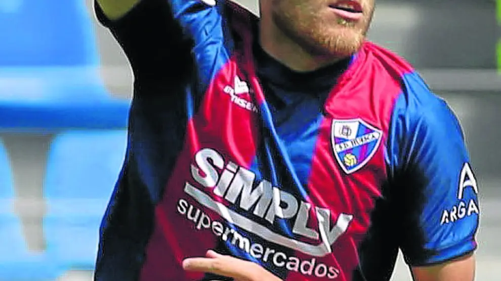 Samu Sáiz festeja el gol que le marcó al Lugo el sábado.