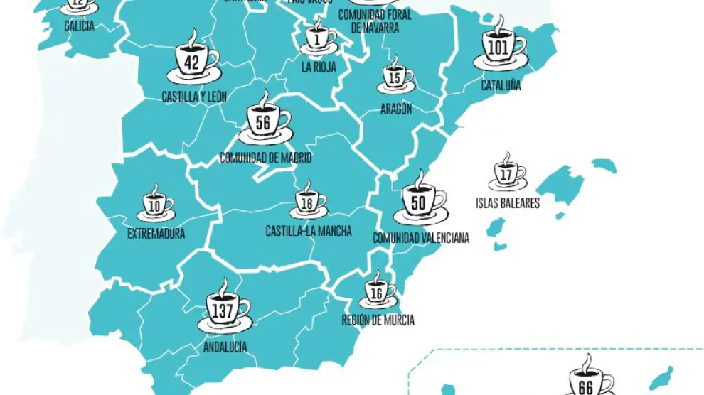 Mapa 'Operación Café'.