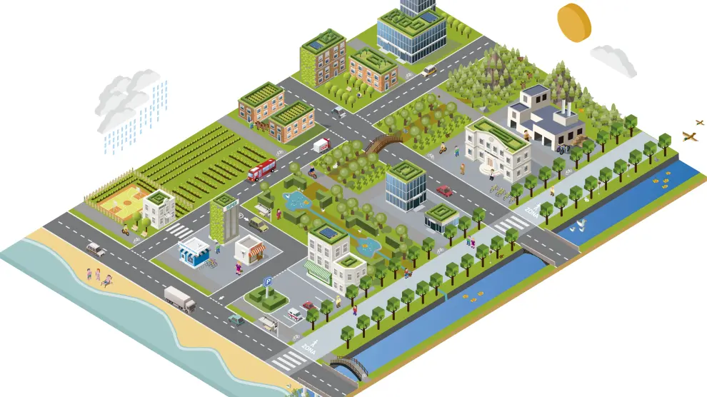 La infraestructura verde combina huertos urbanos, microhábitats, movilidad sostenible y corredores naturales que conectarán los distintos espacios