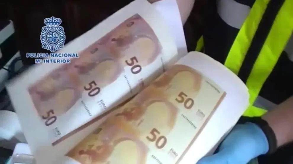 Desmantelan en Zaragoza una imprenta falsificadora de billetes de 50
