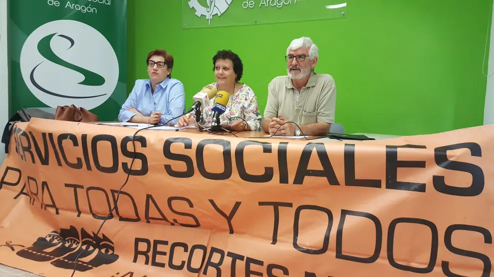 Beatriz Zalaya, Margarita Moya y Ángel Sanz, este jueves, en rueda de prensa.