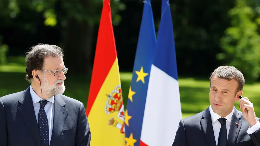 Macron y Rajoy se han reunido este jueves en el Palacio del Elíseo.