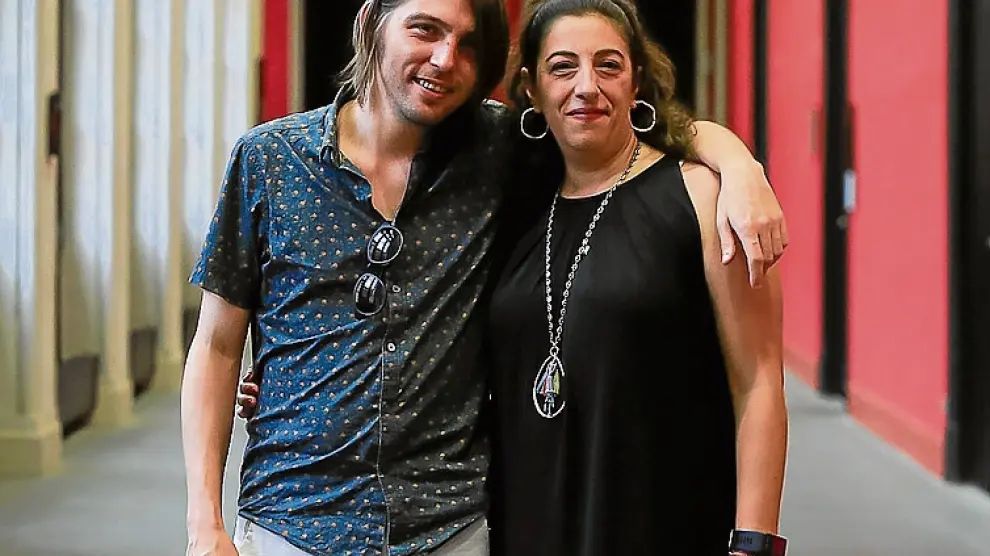 Juan Soto y María Frisa, el pasado jueves, en el Paraninfo.