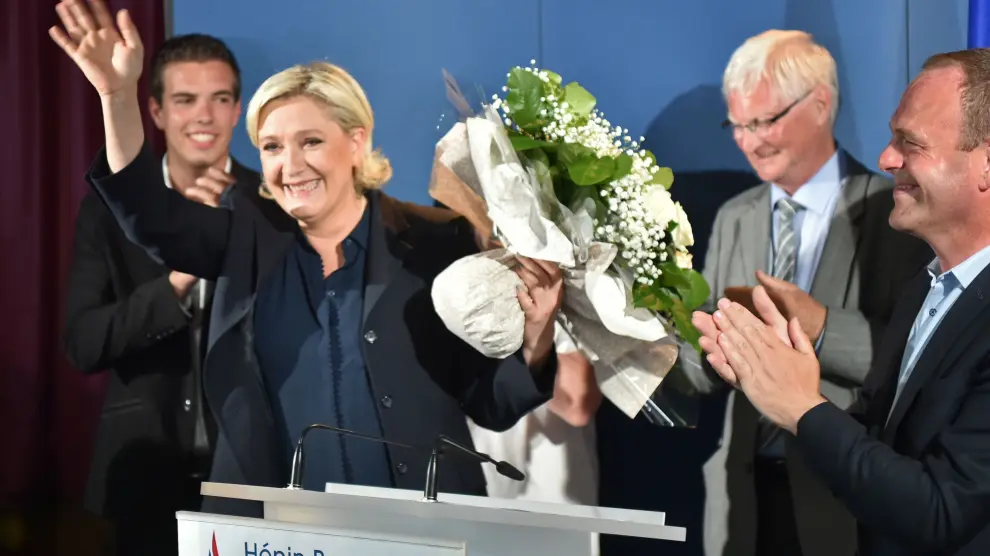 Alegría de Marine Le Pen