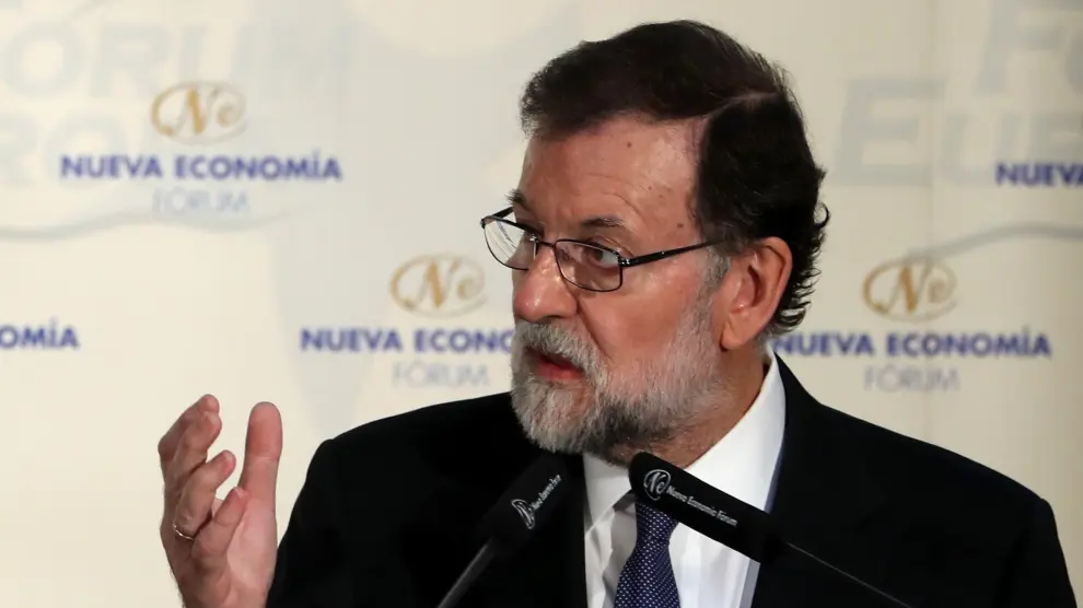 Rajoy ha participado este lunes en la presentación de una conferencia impartida por Cristina Cifuentes.