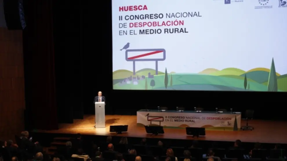 Inauguración del congreso en Huesca por parte de Lambán.