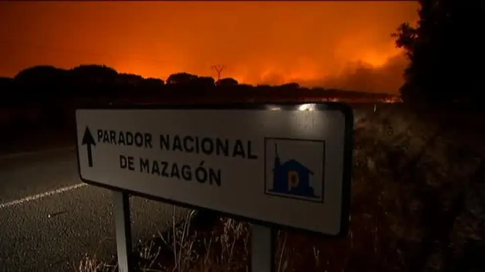 Foto de archivo de un incendio cerca del Espacio Natural de Doñana