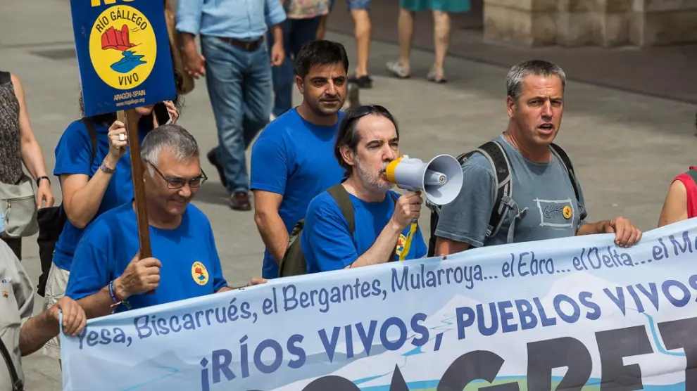 Manifestación en Zaragoza en contra del pantano de Biscarrués