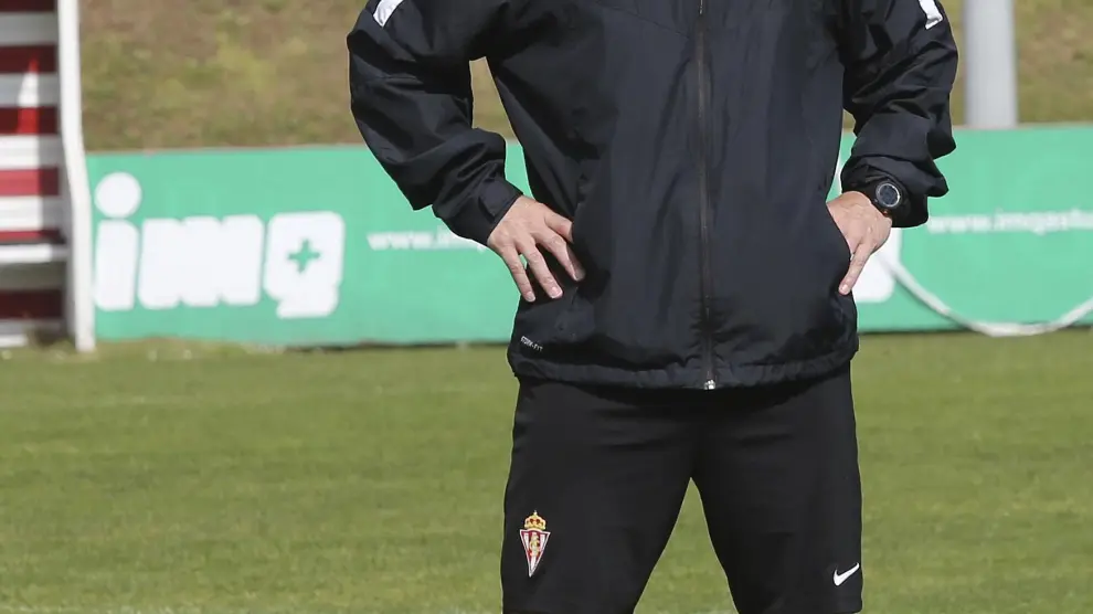 Rubi, nuevo técnico azulgrana, en su etapa en Gijón.