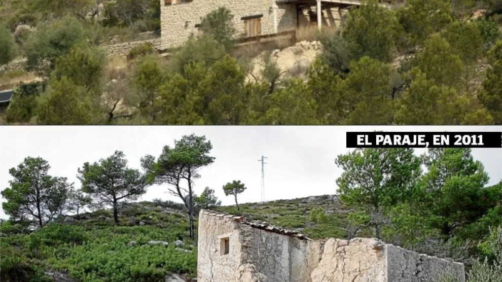 Construcción ilegal a día de hoy situada en un paraje protegido. Joan Revillas (Diari de Tarragona) | El paraje en 2011. HA