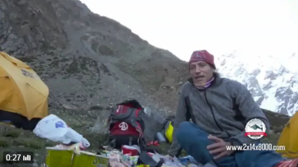 Fotograma de un vídeo de Alberto Zerain en Nanga Parbat.