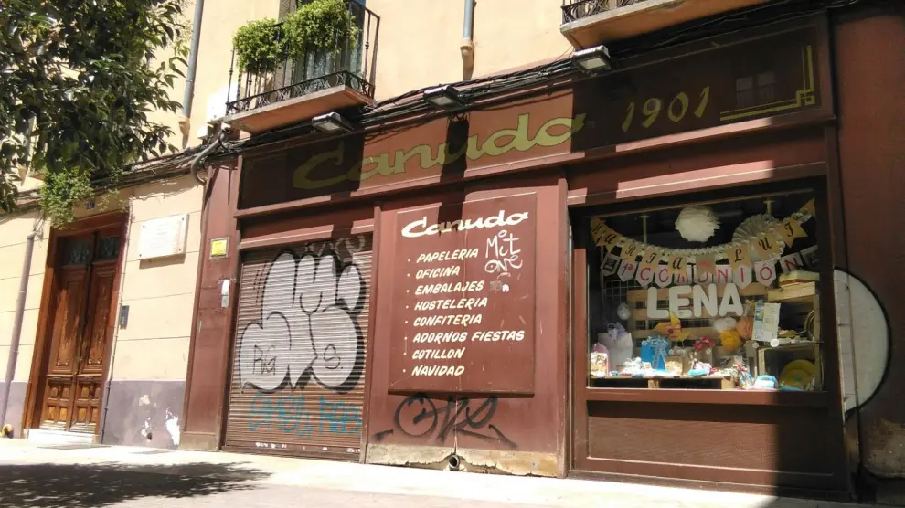 Imagen de la papelería Canudo de la calle de Méndez Núñez.