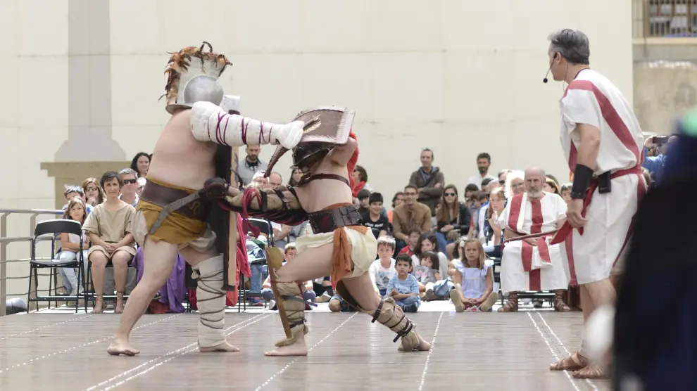 Los gladiadores 'toman' el Museo del Teatro Caesaragusta.