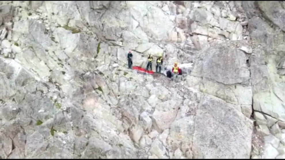 Rescate de una montañera accidentada en Sallent