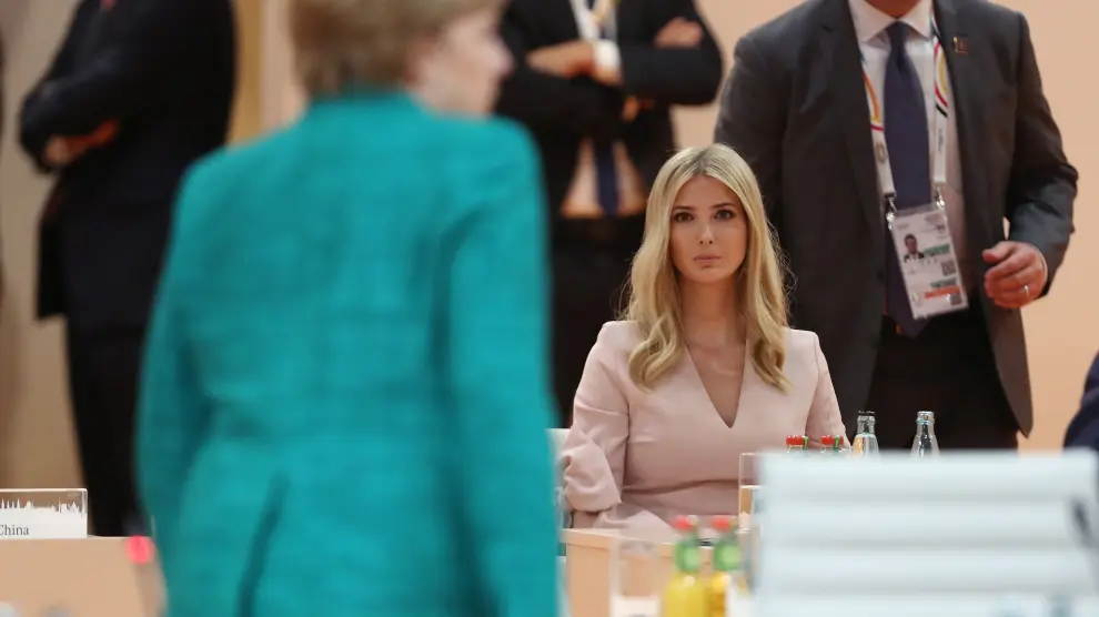 Ivanka Trump en la cumbre en Hamburgo.