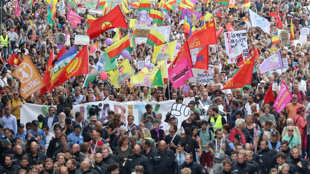 Unas 20.000 personas han mostrado su oposición al G20 de forma pacífica
