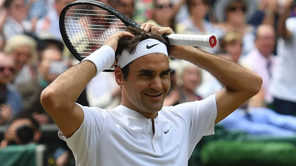 Roger Federer, tras ganar la final contra el croata Marin Cilic