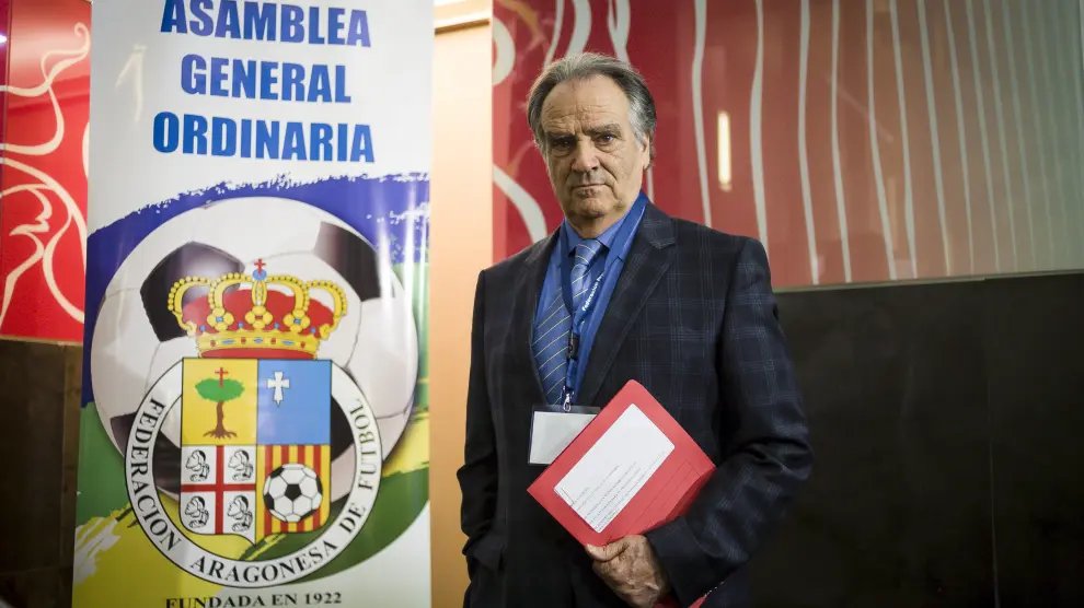Óscar Fle, presidente de la Federación Aragonesa de Fútbol.