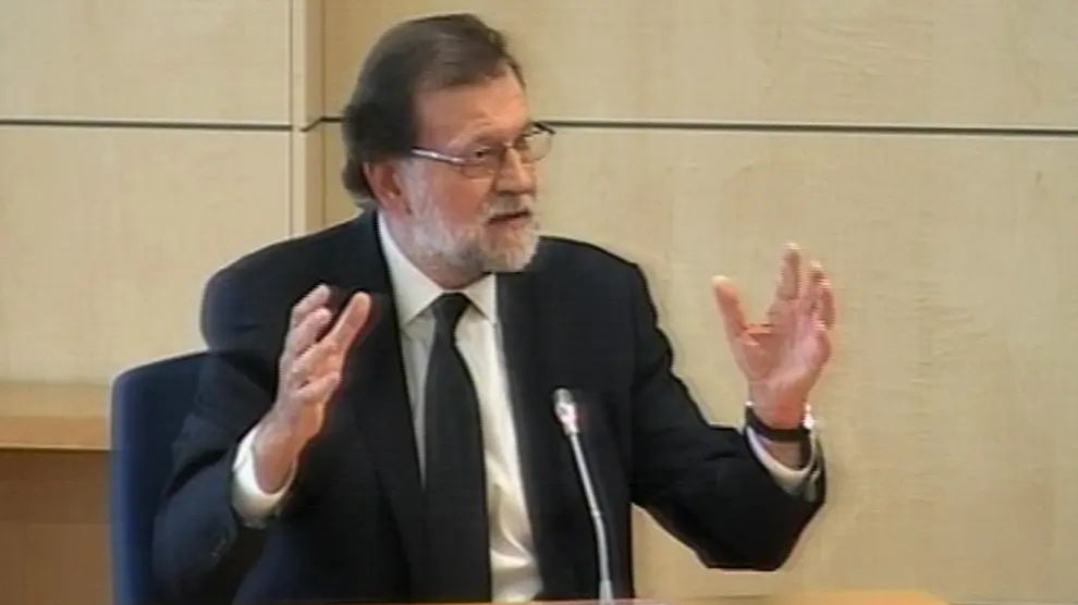 Rajoy declarando en la Audiencia Nacional.