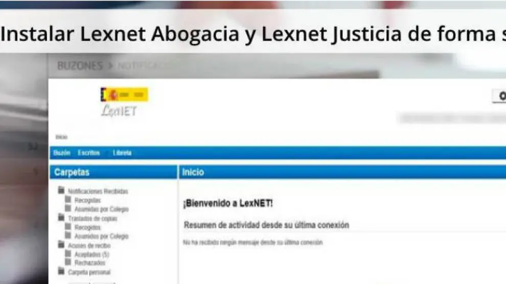 Portal de la plataforma LexNet.