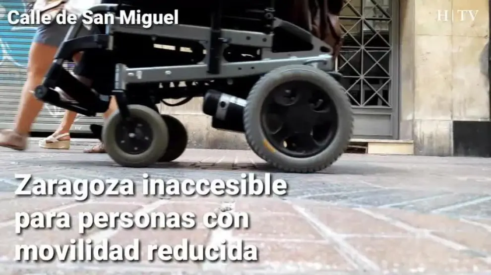 La (no) accesibilidad en el centro de Zaragoza, una deuda pendiente