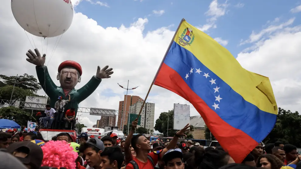 Manifestación en Caracas para apoyar la instalación de la Asamblea Nacional Constituyente