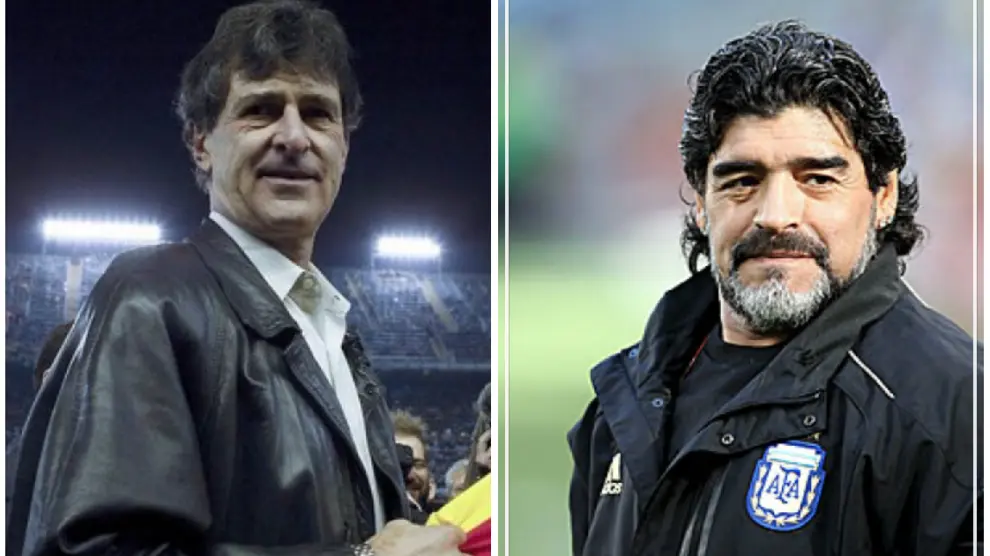 Mario Alberto Kempes y Diego Armando Maradona.