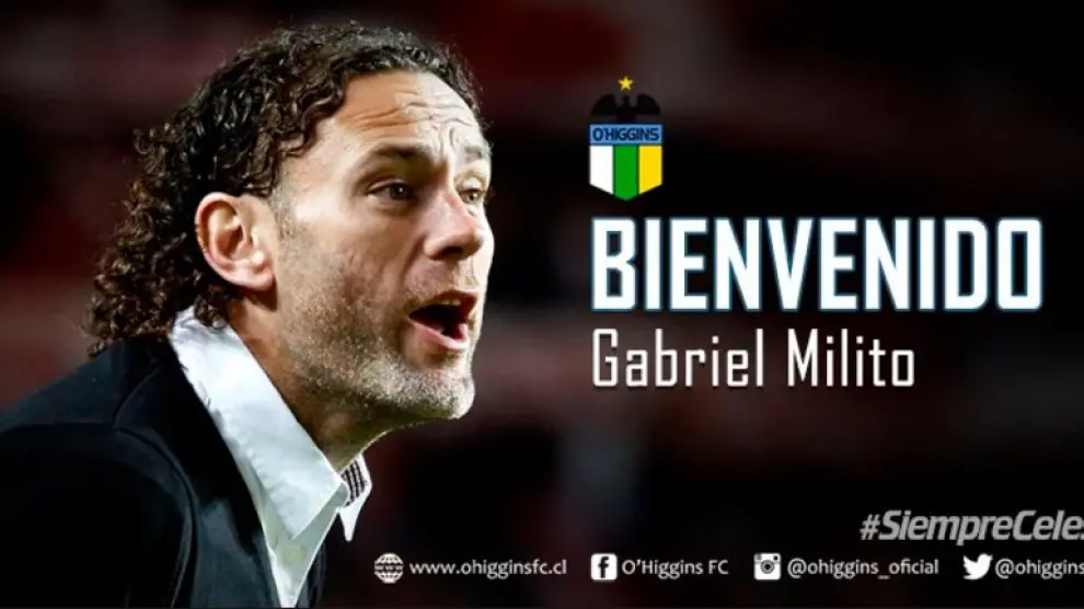 Gaby Milito, nuevo entrenador del O'Higgins chileno