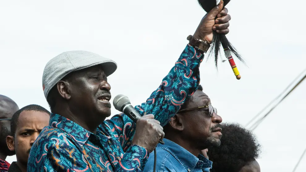 Raila Odinga, líder de la coalición opositora NASA, que rechaza la victoria electoral de Uhuru Kenyatta.