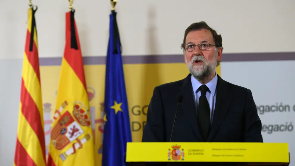 Mariano Rajoy, en la rueda de prensa tras el atentado.