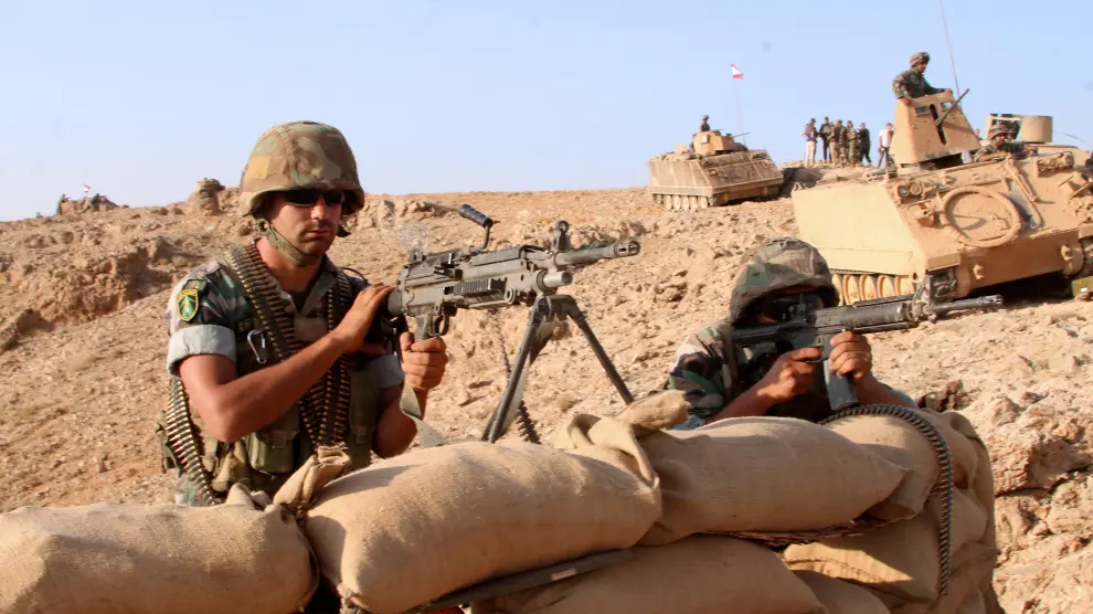 Soldados libaneses, en una operación contra el Estado Islámico.