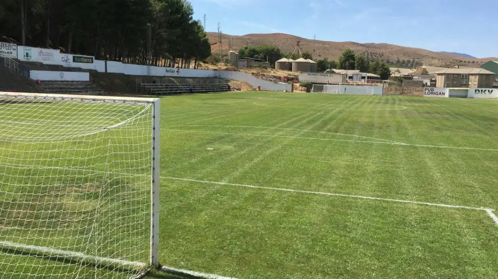 Campo de La Dehesilla de Morata de Jalón, donde este miércoles a las 19.00 juega el Real Zaragoza el partido de las peñas.