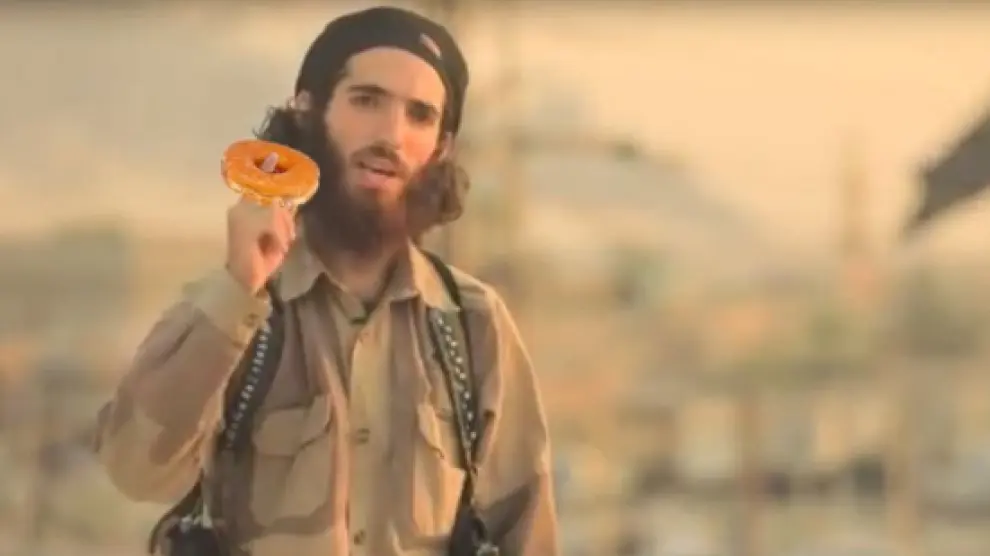 Meme de 'El cordobés', uno de los terroristas del vídeo en español del Dáesh.