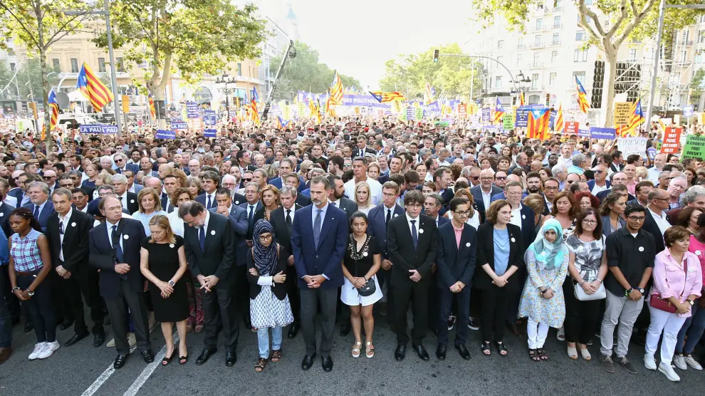 Manifestación en Barcelona contra el terrorismo