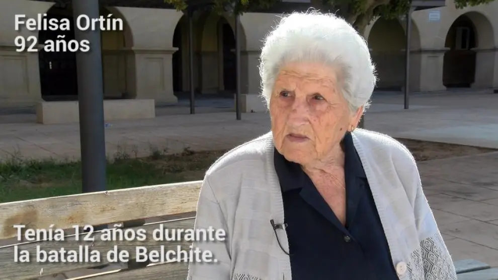 Felisa Ortín tenía 12 años durante la batalla de Belchite