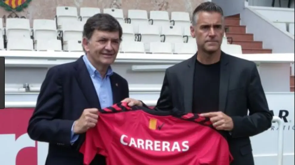 Lluís Carreras, el día de su reciente presentación como entrenador del Nástic de Tarragona, club que ya le ha destituido.