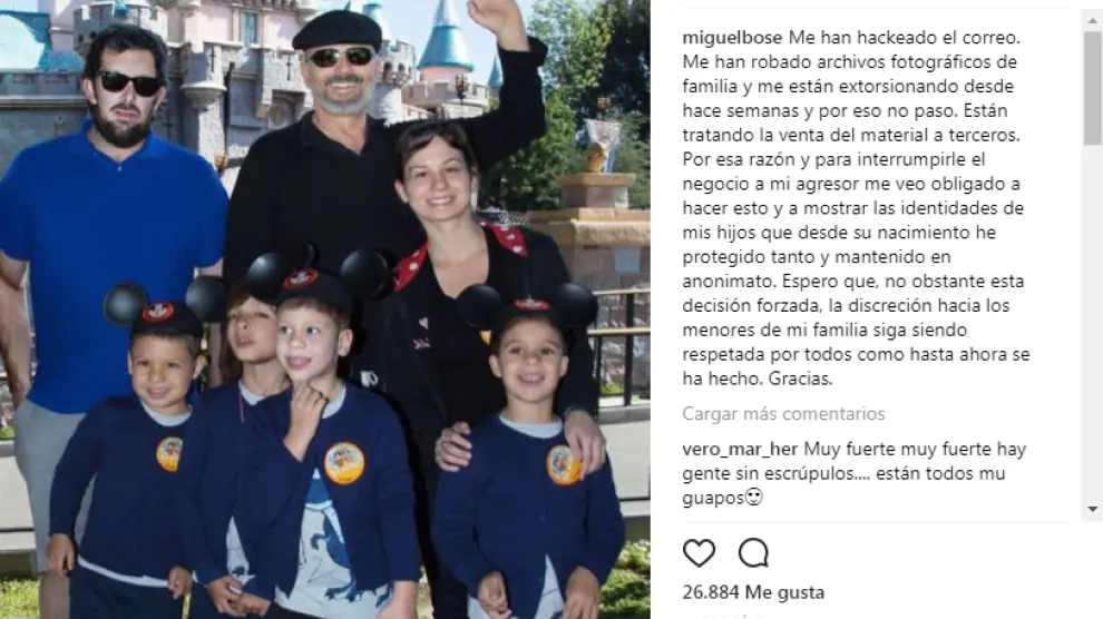 Miguel Bosé ha decidido revelar la identidad de sus cuatro hijos menores que había intentado mantener en secreto "desde su nacimiento".