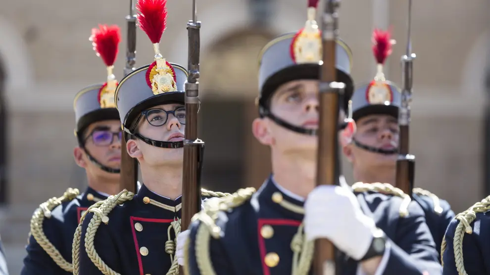 Un momento de la apertura del curso en la Academia General Militar de Zaragoza.