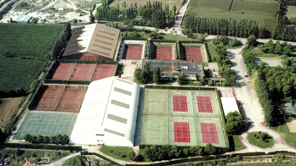 Vista aérea de las instalaciones del Real Zaragoza Club de Tenis (RZCT).
