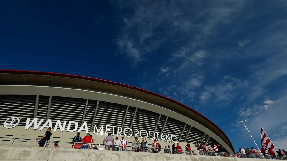 Inmediaciones del estadio Wanda Metropolitano del Atlético de Madrid.