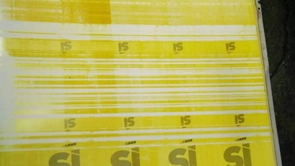 Planchas intervenidas por los agentes en una imprenta catalana.