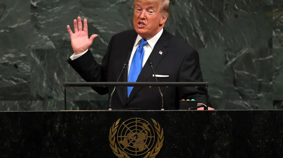 Donald Trump, durante su discurso en la ONU
