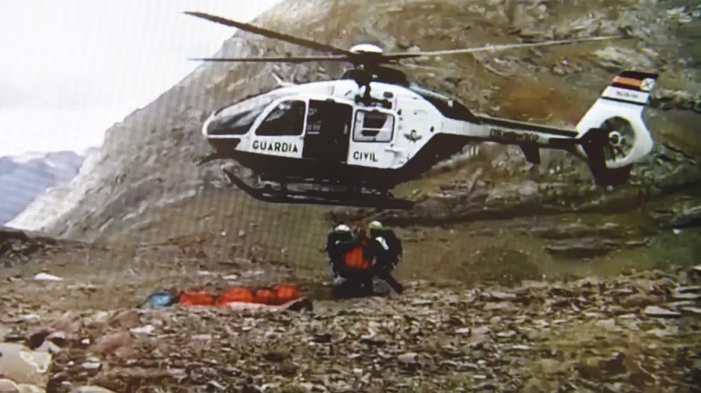 Imagen del vídeo de la recuperación del cuerpo en los Infiernos.