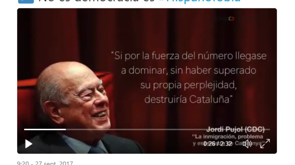 El PP también ha creado la etiqueta #Hispanofobia para denunciar los actos catalanes.